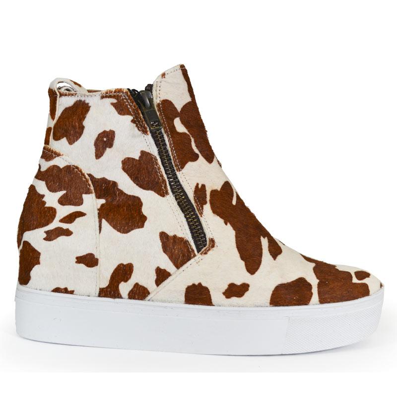 HOLLY Cowhair Women's Rust Hightop